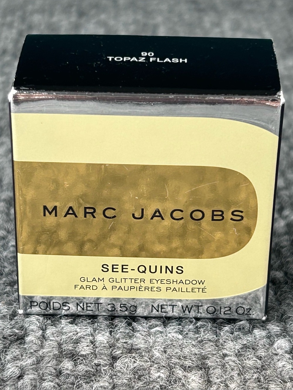 Marc Jacobs See-Quins Glam Glitter Eyeshadow #90 TOPAZ FLASH NIB 3.5g Rare